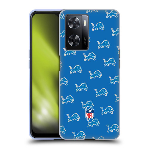 NFL Detroit Lions Artwork Patterns Soft Gel Case for OPPO A57s