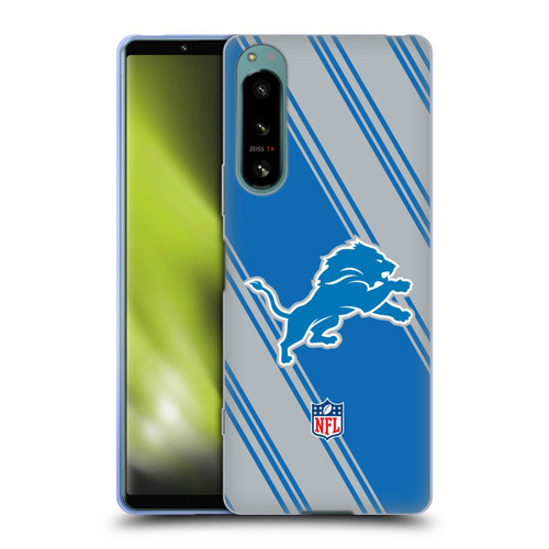 NFL Detroit Lions Artwork Stripes Soft Gel Case for Sony Xperia 5 IV