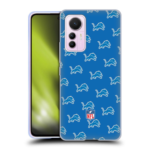 NFL Detroit Lions Artwork Patterns Soft Gel Case for Xiaomi 12 Lite