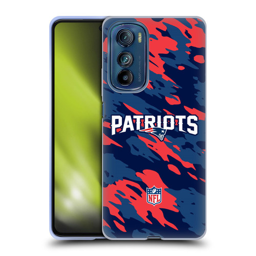 NFL New England Patriots Logo Camou Soft Gel Case for Motorola Edge 30