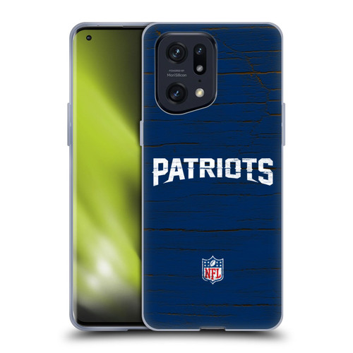 NFL New England Patriots Logo Distressed Look Soft Gel Case for OPPO Find X5 Pro