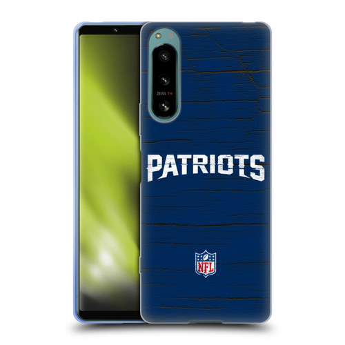 NFL New England Patriots Logo Distressed Look Soft Gel Case for Sony Xperia 5 IV