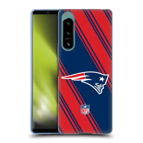 NFL New England Patriots Artwork Stripes Soft Gel Case for Sony Xperia 5 IV