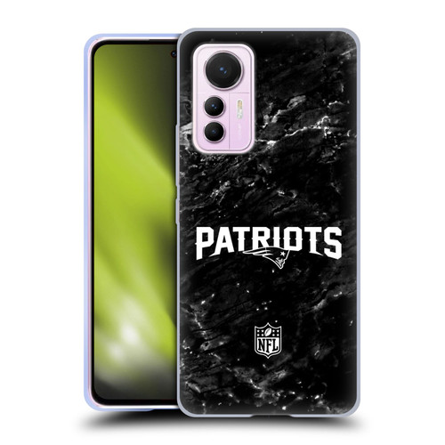 NFL New England Patriots Artwork Marble Soft Gel Case for Xiaomi 12 Lite