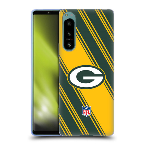 NFL Green Bay Packers Artwork Stripes Soft Gel Case for Sony Xperia 5 IV