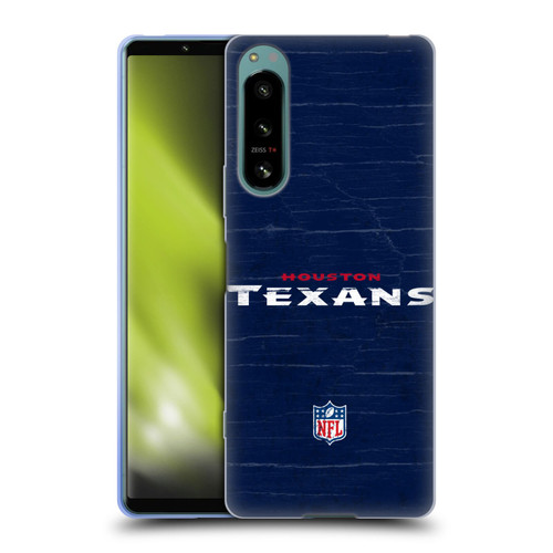 NFL Houston Texans Logo Distressed Look Soft Gel Case for Sony Xperia 5 IV
