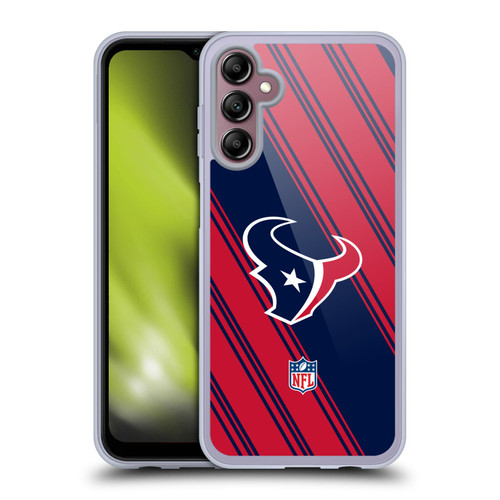 NFL Houston Texans Artwork Stripes Soft Gel Case for Samsung Galaxy A14 5G