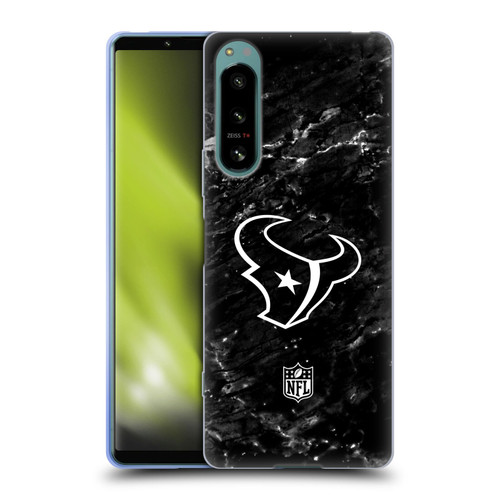 NFL Houston Texans Artwork Marble Soft Gel Case for Sony Xperia 5 IV
