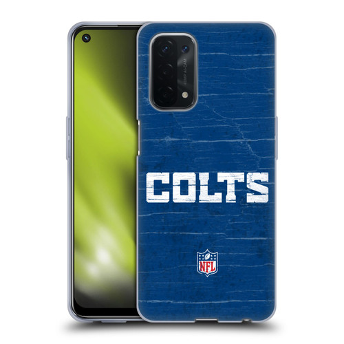 NFL Indianapolis Colts Logo Distressed Look Soft Gel Case for OPPO A54 5G