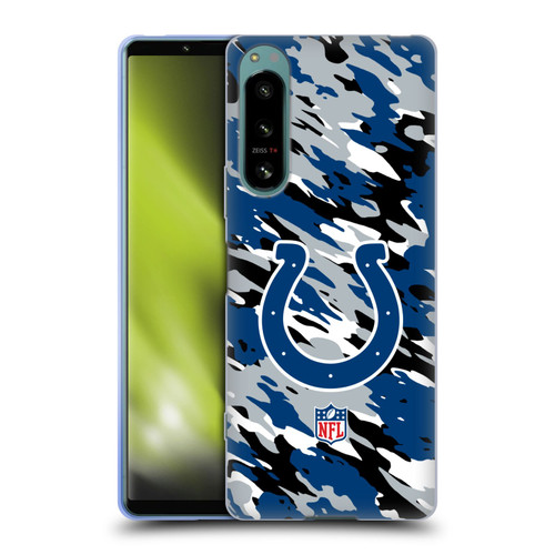 NFL Indianapolis Colts Logo Camou Soft Gel Case for Sony Xperia 5 IV