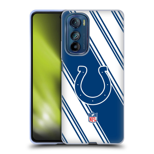 NFL Indianapolis Colts Artwork Stripes Soft Gel Case for Motorola Edge 30