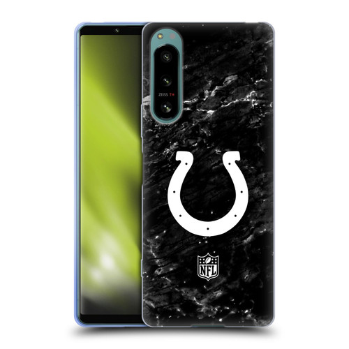 NFL Indianapolis Colts Artwork Marble Soft Gel Case for Sony Xperia 5 IV