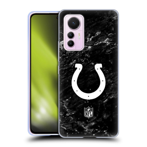 NFL Indianapolis Colts Artwork Marble Soft Gel Case for Xiaomi 12 Lite