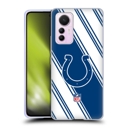NFL Indianapolis Colts Artwork Stripes Soft Gel Case for Xiaomi 12 Lite