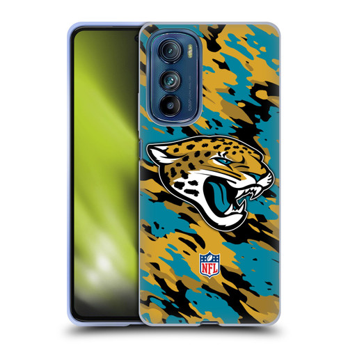 NFL Jacksonville Jaguars Logo Camou Soft Gel Case for Motorola Edge 30