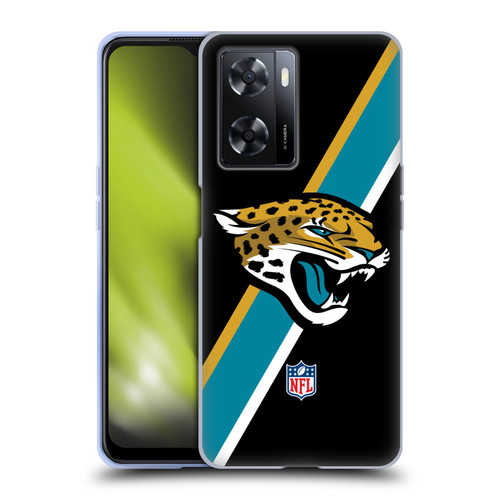 NFL Jacksonville Jaguars Logo Stripes Soft Gel Case for OPPO A57s