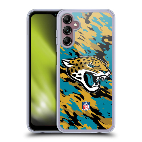 NFL Jacksonville Jaguars Logo Camou Soft Gel Case for Samsung Galaxy A14 5G