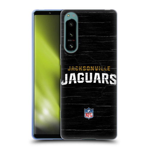 NFL Jacksonville Jaguars Logo Distressed Look Soft Gel Case for Sony Xperia 5 IV