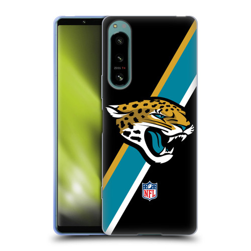 NFL Jacksonville Jaguars Logo Stripes Soft Gel Case for Sony Xperia 5 IV