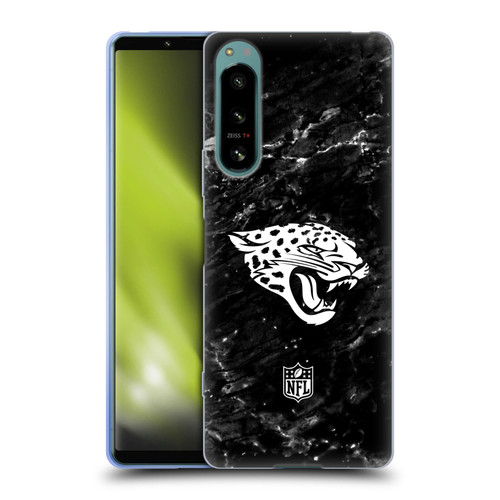 NFL Jacksonville Jaguars Artwork Marble Soft Gel Case for Sony Xperia 5 IV