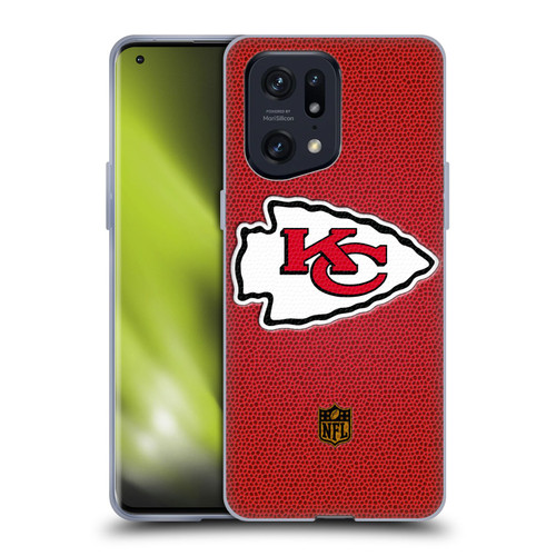 NFL Kansas City Chiefs Logo Football Soft Gel Case for OPPO Find X5 Pro