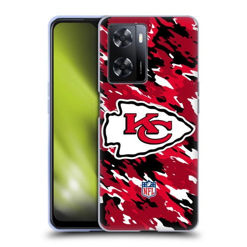 NFL Kansas City Chiefs Logo Camou Soft Gel Case for OPPO A57s