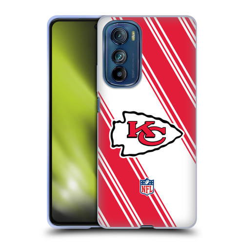 NFL Kansas City Chiefs Artwork Stripes Soft Gel Case for Motorola Edge 30