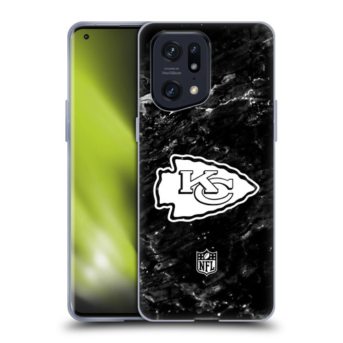 NFL Kansas City Chiefs Artwork Marble Soft Gel Case for OPPO Find X5 Pro