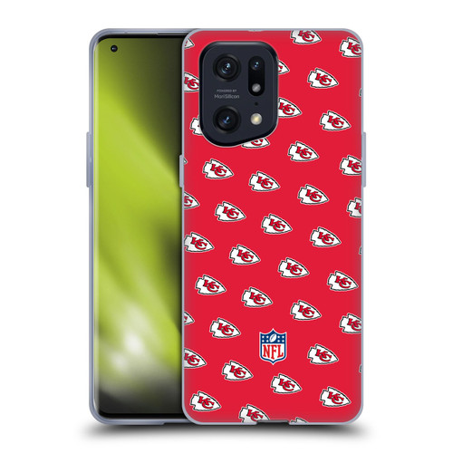 NFL Kansas City Chiefs Artwork Patterns Soft Gel Case for OPPO Find X5 Pro