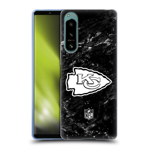 NFL Kansas City Chiefs Artwork Marble Soft Gel Case for Sony Xperia 5 IV