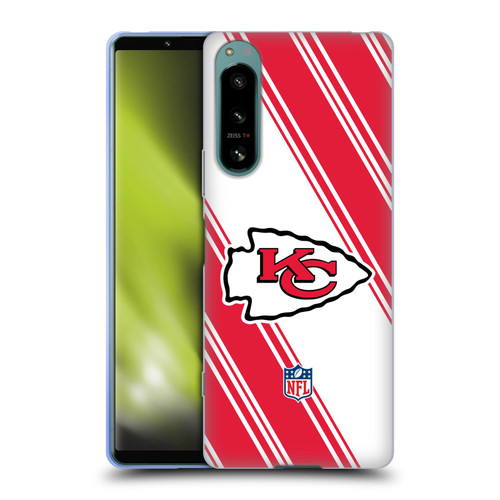 NFL Kansas City Chiefs Artwork Stripes Soft Gel Case for Sony Xperia 5 IV