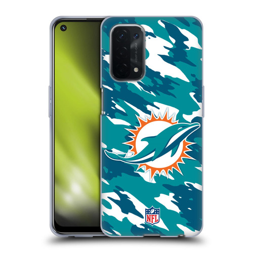 NFL Miami Dolphins Logo Camou Soft Gel Case for OPPO A54 5G