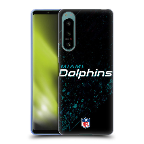 NFL Miami Dolphins Logo Blur Soft Gel Case for Sony Xperia 5 IV