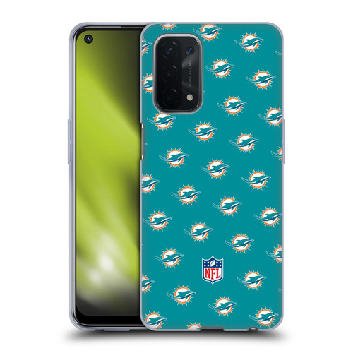 NFL Miami Dolphins Artwork Patterns Soft Gel Case for OPPO A54 5G