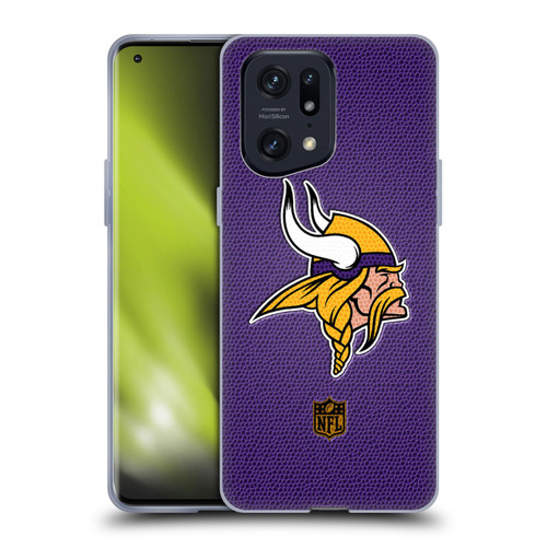 NFL Minnesota Vikings Logo Football Soft Gel Case for OPPO Find X5 Pro