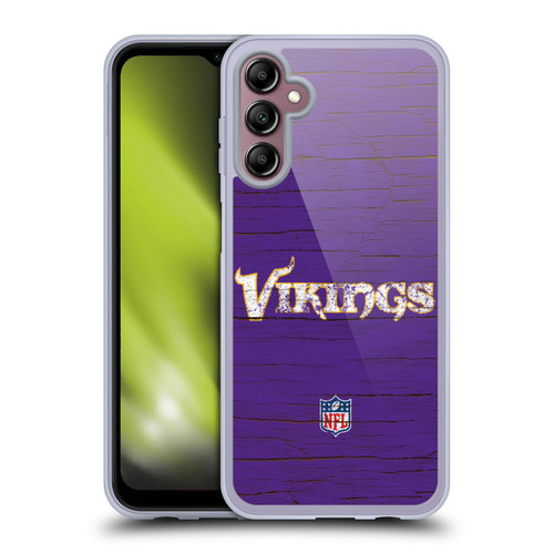 NFL Minnesota Vikings Logo Distressed Look Soft Gel Case for Samsung Galaxy A14 5G NFL Minnesota Vikings Logo Distressed Look Soft Gel Case for Samsung Galaxy A14 5G