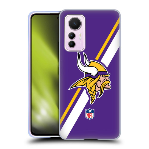 NFL Minnesota Vikings Logo Stripes Soft Gel Case for Xiaomi 12 Lite