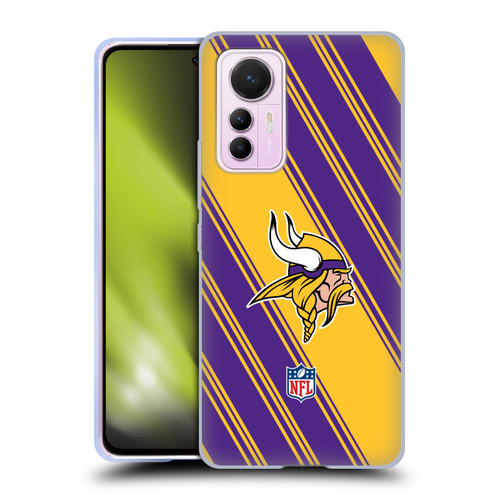NFL Minnesota Vikings Artwork Stripes Soft Gel Case for Xiaomi 12 Lite