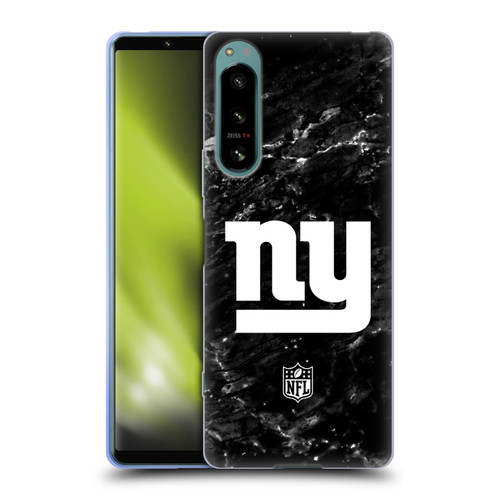 NFL New York Giants Artwork Marble Soft Gel Case for Sony Xperia 5 IV