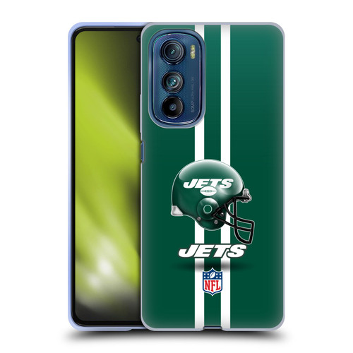 NFL New York Jets Logo Helmet Soft Gel Case for Motorola Edge 30