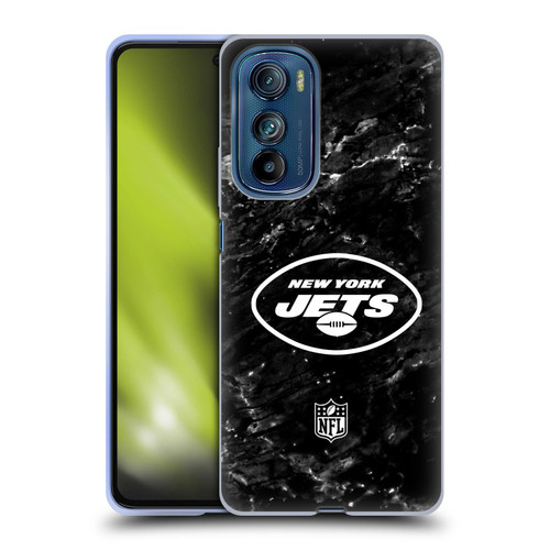 NFL New York Jets Artwork Marble Soft Gel Case for Motorola Edge 30