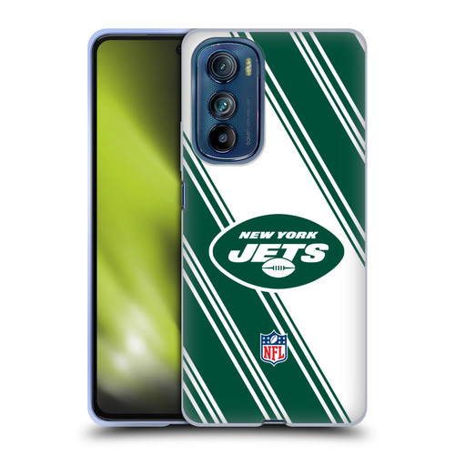 NFL New York Jets Artwork Stripes Soft Gel Case for Motorola Edge 30