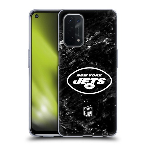 NFL New York Jets Artwork Marble Soft Gel Case for OPPO A54 5G