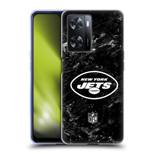 NFL New York Jets Artwork Marble Soft Gel Case for OPPO A57s