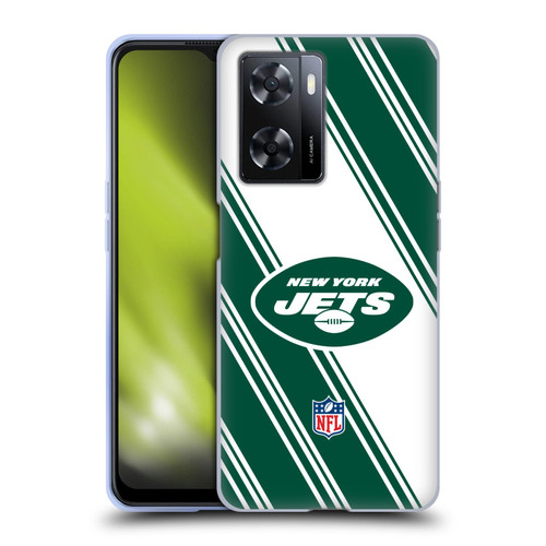 NFL New York Jets Artwork Stripes Soft Gel Case for OPPO A57s