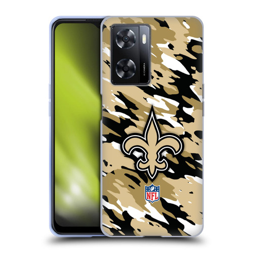 NFL New Orleans Saints Logo Camou Soft Gel Case for OPPO A57s