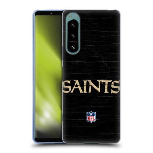 NFL New Orleans Saints Logo Distressed Look Soft Gel Case for Sony Xperia 5 IV