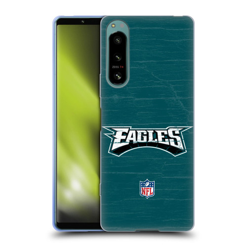 NFL Philadelphia Eagles Logo Distressed Look Soft Gel Case for Sony Xperia 5 IV