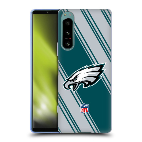 NFL Philadelphia Eagles Artwork Stripes Soft Gel Case for Sony Xperia 5 IV