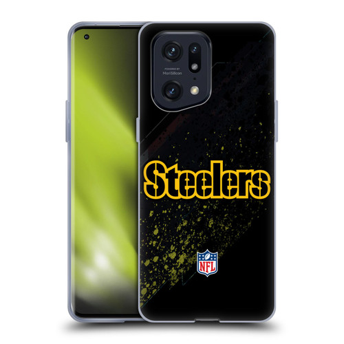 NFL Pittsburgh Steelers Logo Blur Soft Gel Case for OPPO Find X5 Pro